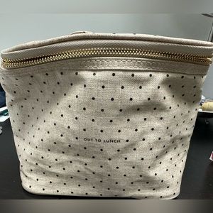 Kate Spade coated linen “lunch bag” or toiletry case